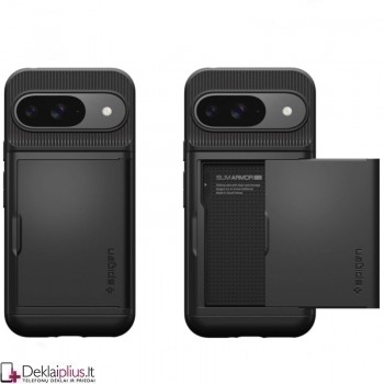Spigen Slim Armor Cs dėklas - juodas (Google Pixel 9/Pixel 9 Pro)